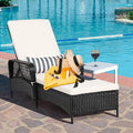 Wicker Outdoor Chaise Lounge Recliner