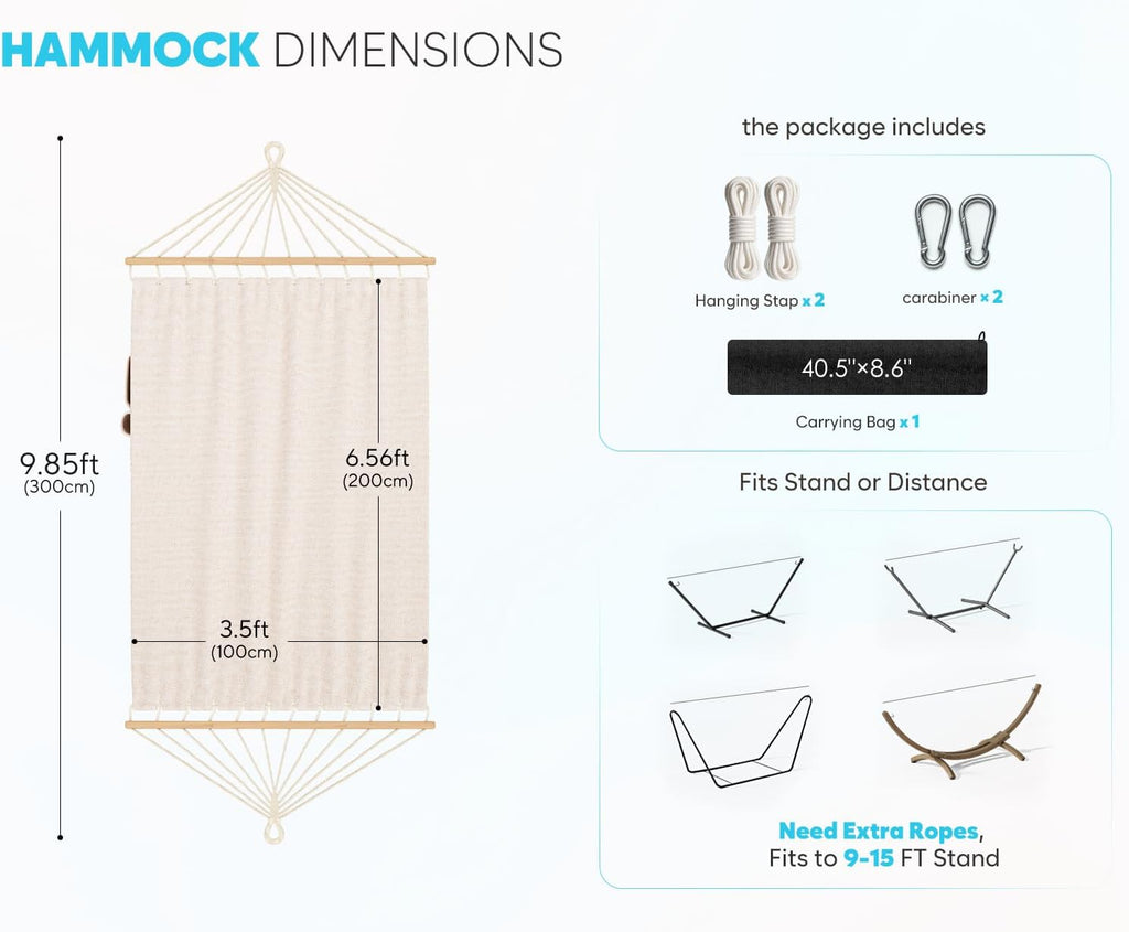 Double Outdoor Hammock Without Stand
