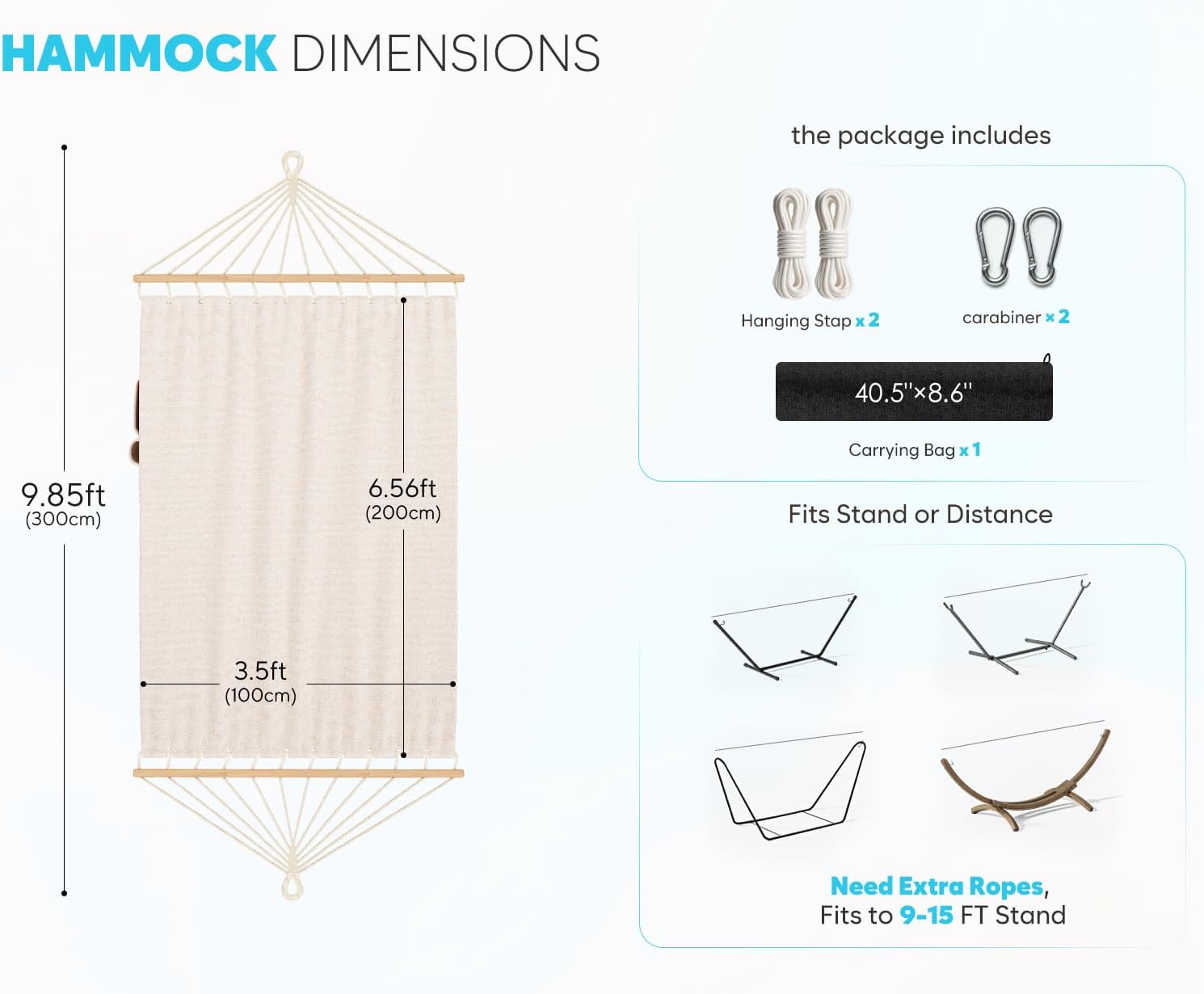 Double Outdoor Hammock Without Stand