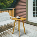 Yellow Metal Round Indoor‑Outdoor Side Table
