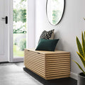 47" Oak Wood Grain Storage Bench