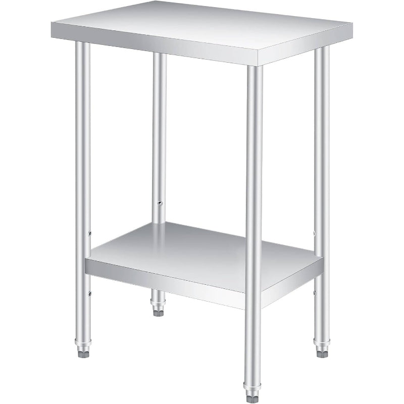 Stainless‑Steel Double‑Layer Patio Side Table
