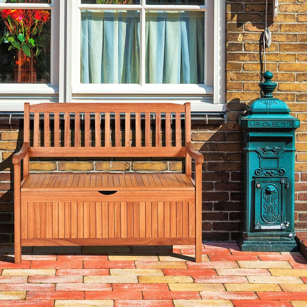 Wooden Outdoor Storage Bench