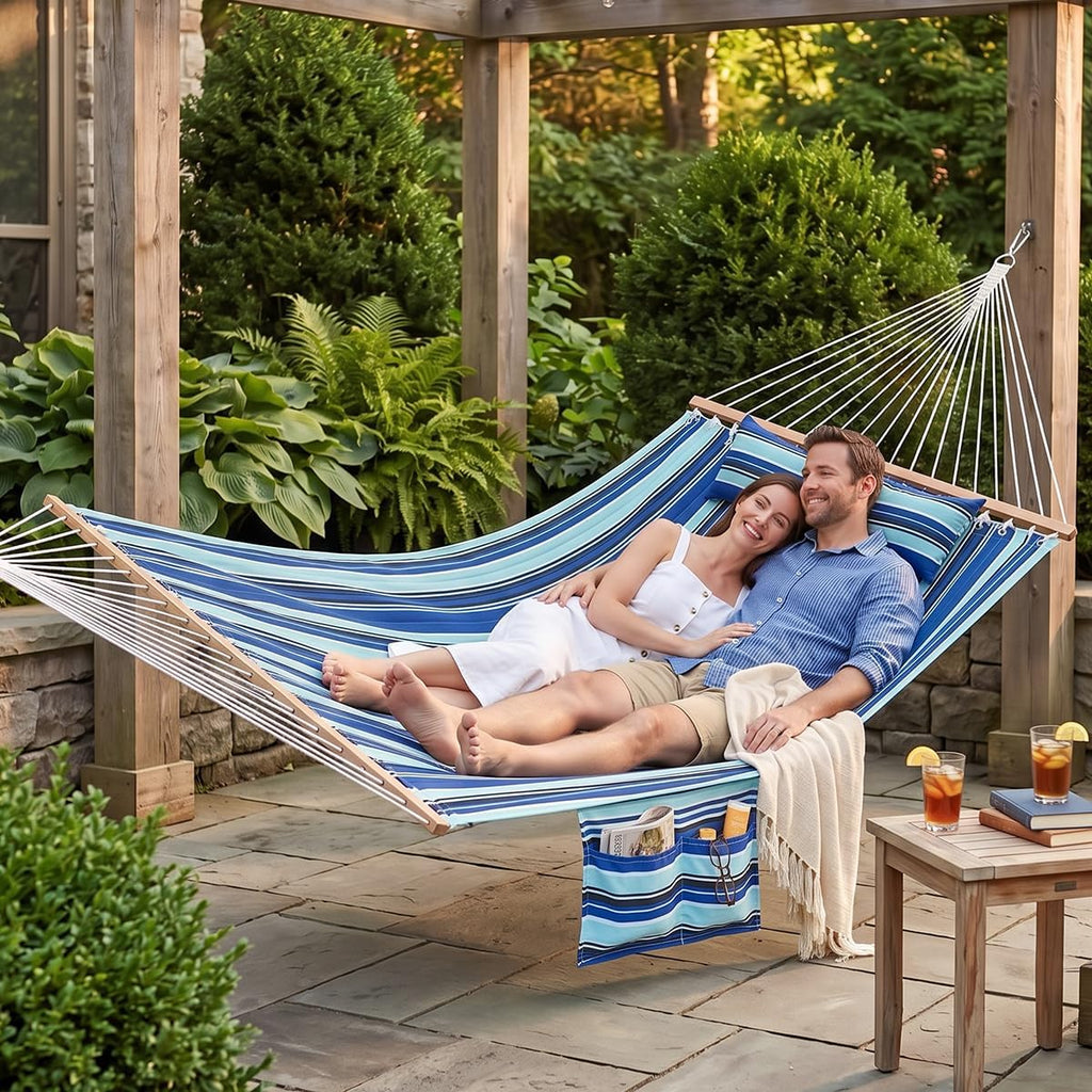 2‑Person Hardwood Spreader‑Bar Hammock