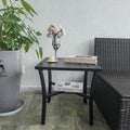 Black Steel Indoor‑Outdoor Side Table