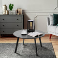 Black Round Metal Indoor‑Outdoor Side Table
