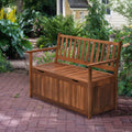 Teak Wooden Outdoor Storage Bench