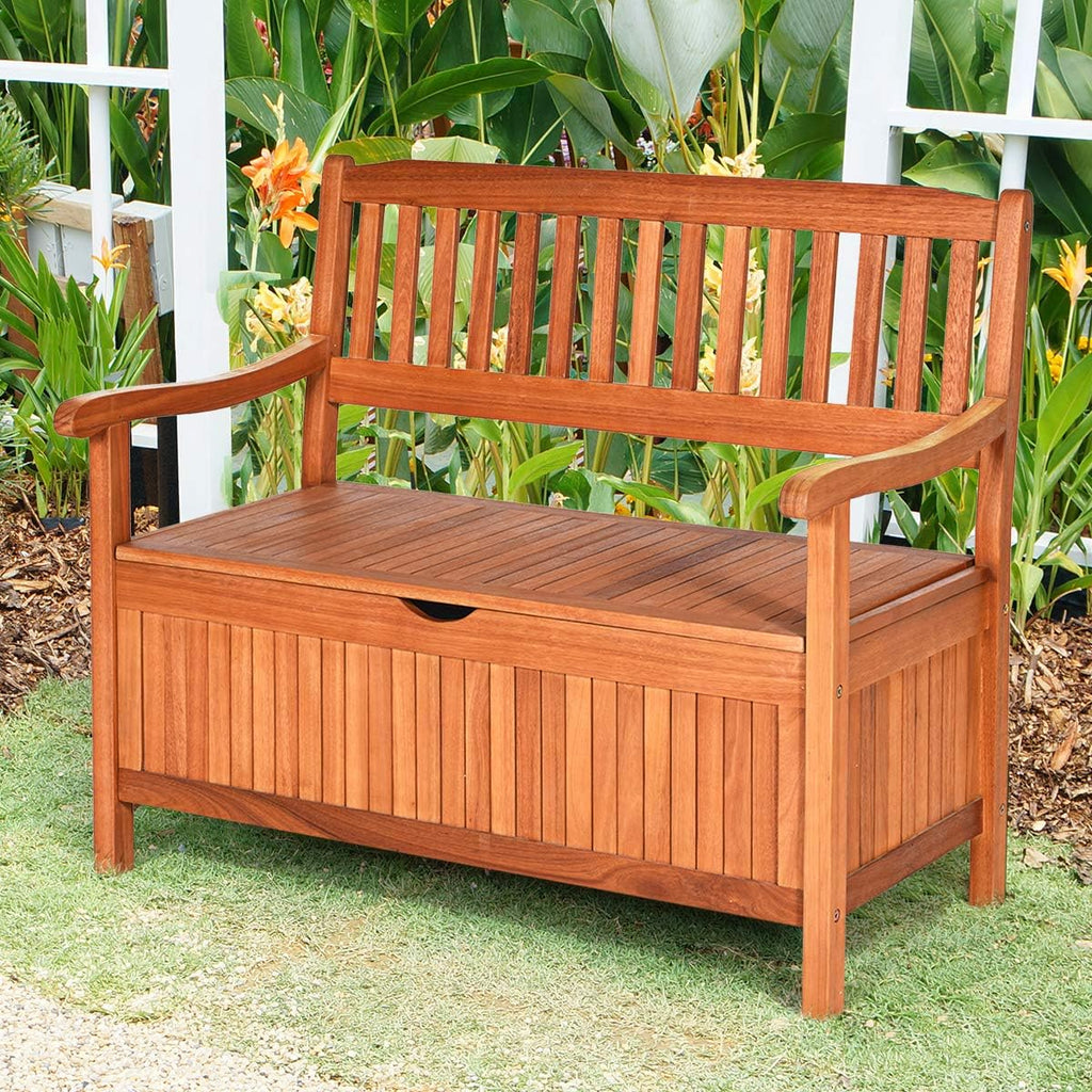 Wooden Outdoor Storage Bench