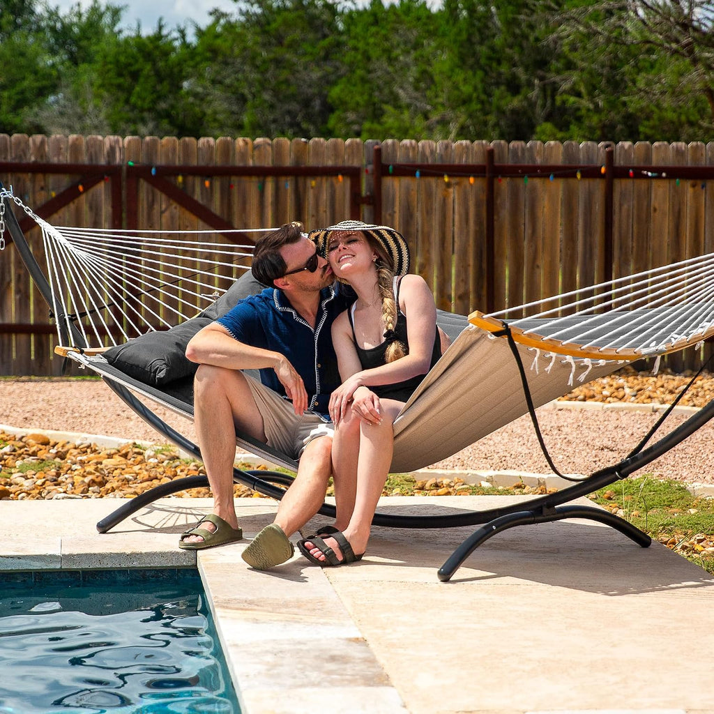 Dark Gray Standing Patio Hammock