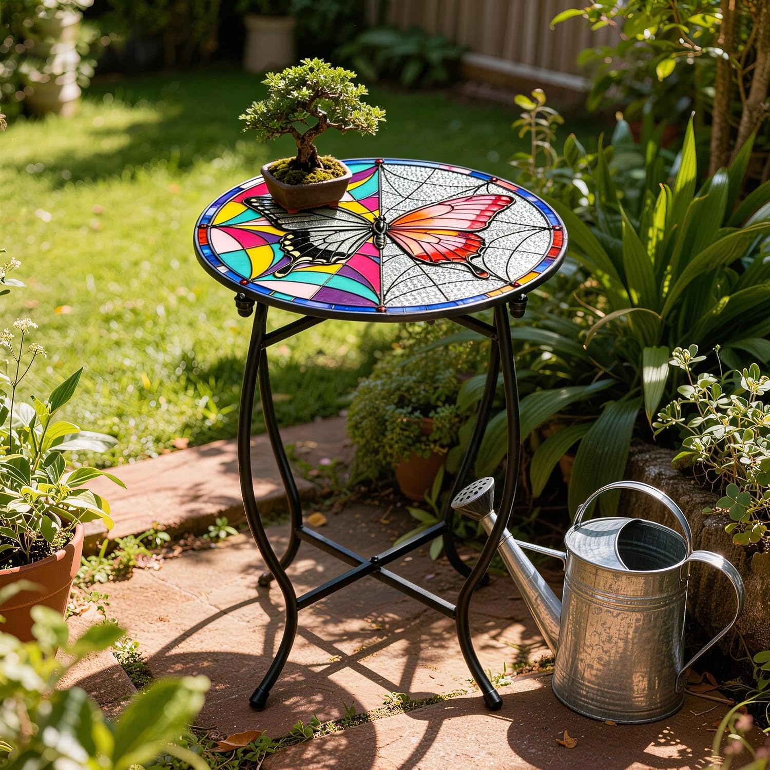 Small Round Indoor‑Outdoor Side Table