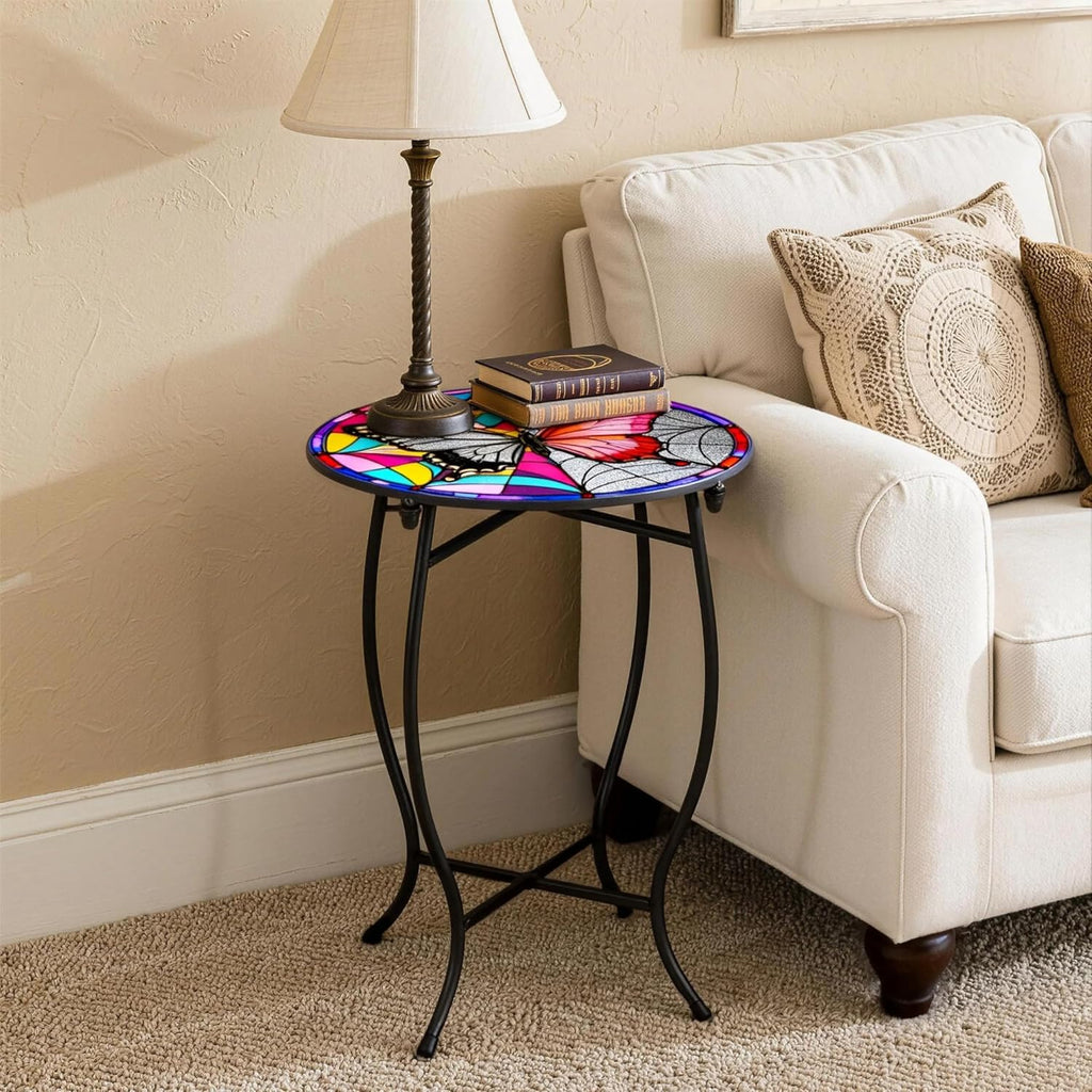 Small Round Indoor‑Outdoor Side Table