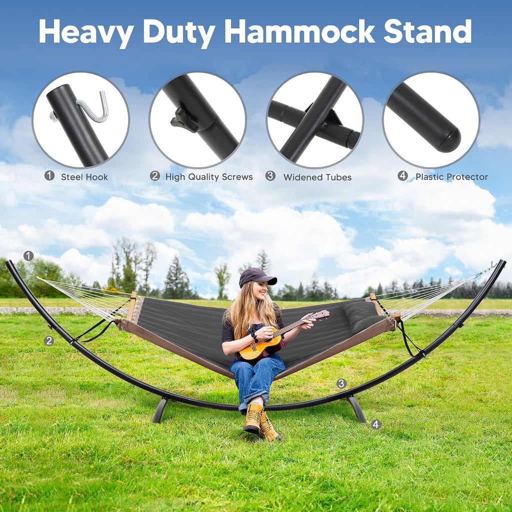 Dark Gray Standing Patio Hammock
