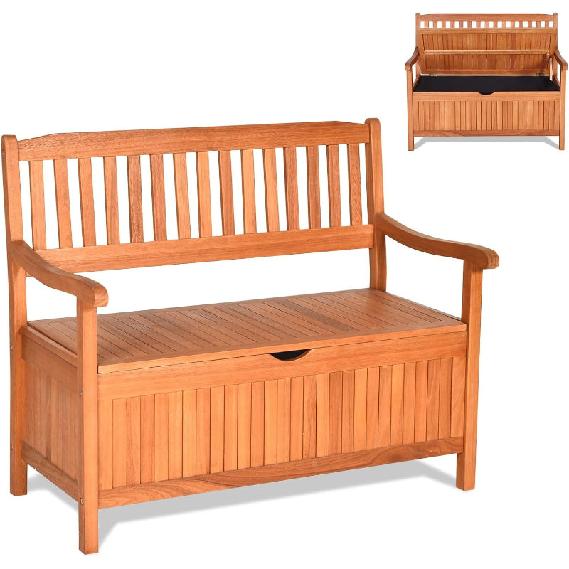 Wooden Outdoor Storage Bench