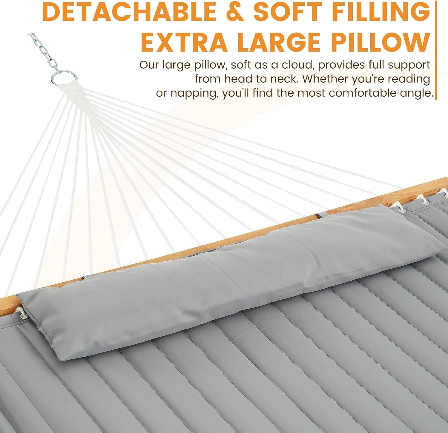 Quilted Double Hammock with Pillow
