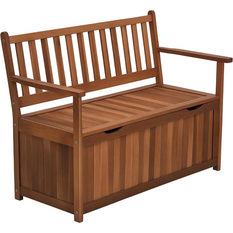 Teak Wooden Outdoor Storage Bench